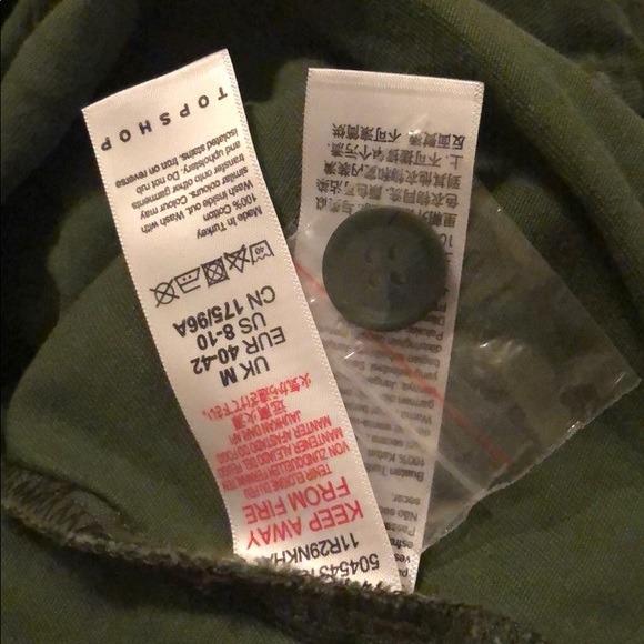 TOPSHOP NWOT Frank Camouflage Jacket 8/10 M - Picture 7 of 7